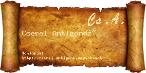 Cserei Antigoné névjegykártya